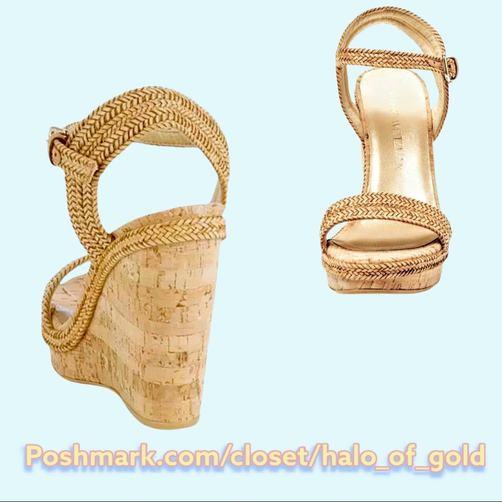 Stuart Weitzman 🌼 Jezebel🌼Size 8🌼Cork Wedge Sandals